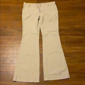 Vanity khaki flares perfect pre-loved condition; 7